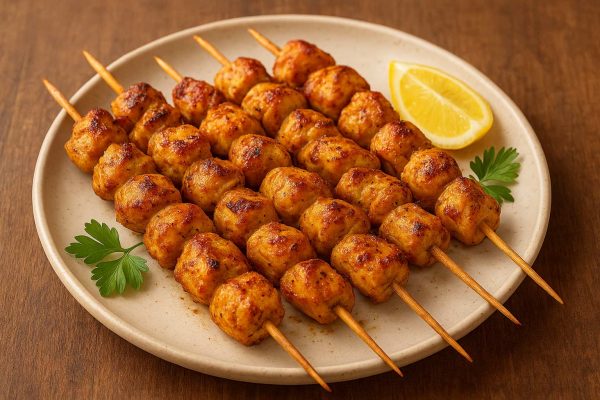 Brochettes de poulet marinées