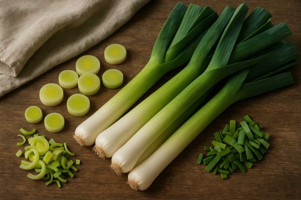 Poireaux entiers, tranchés, émincés
