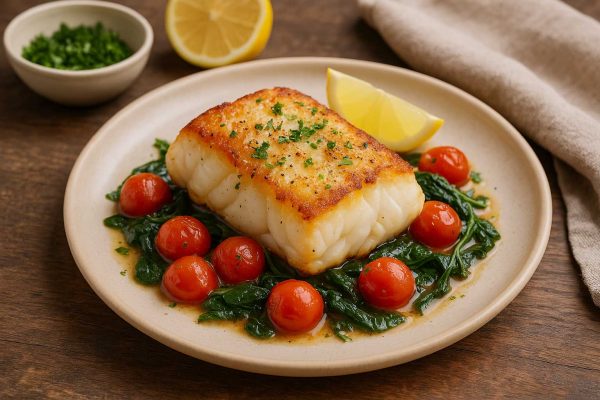 Cabillaud entier et en pavés entourés de citron et d'aneth