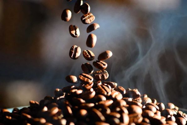 Petit tas de grains de café