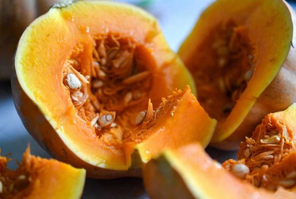 Plusieurs morceaux de courge