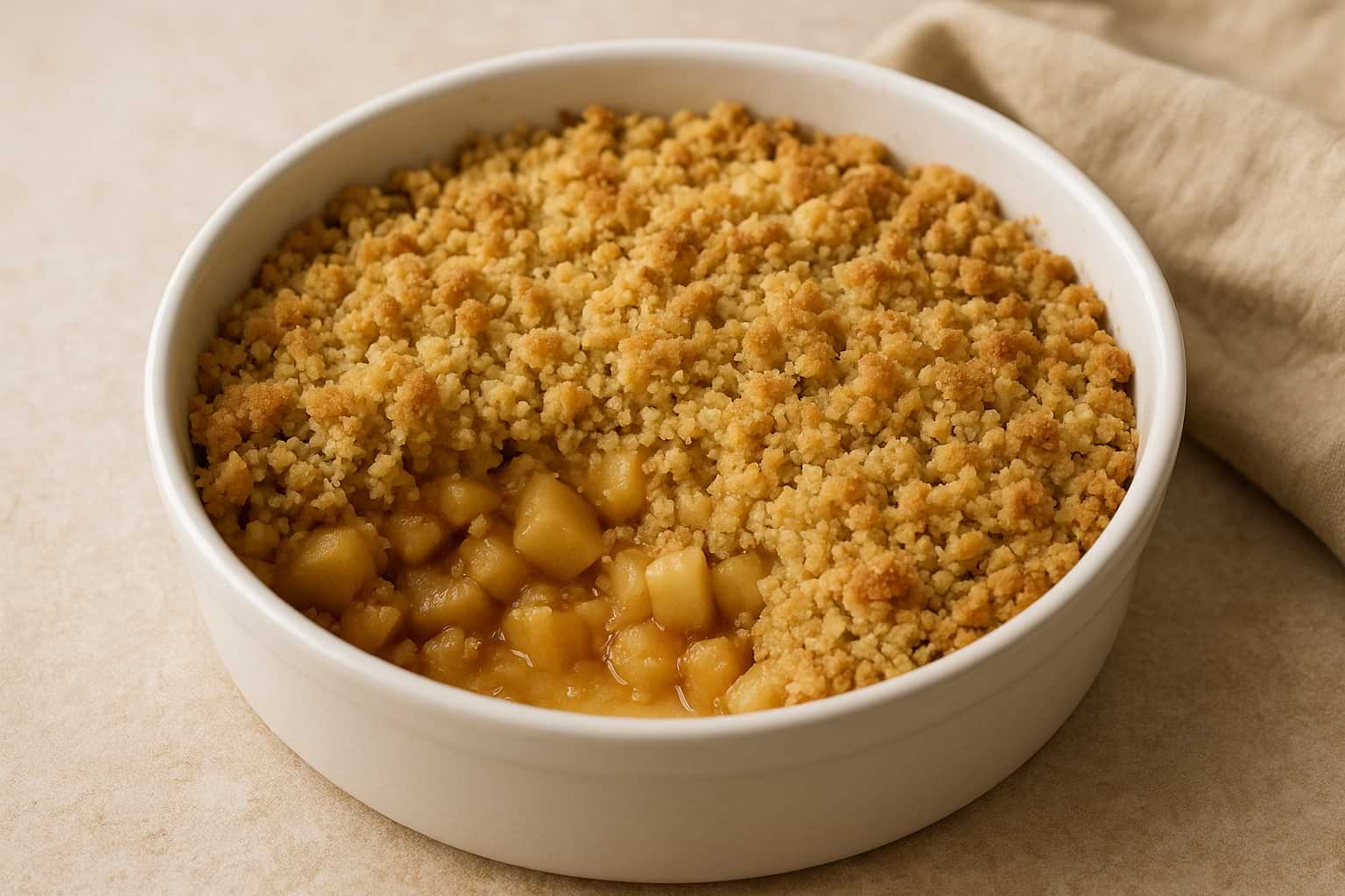 Crumble aux pommes minute