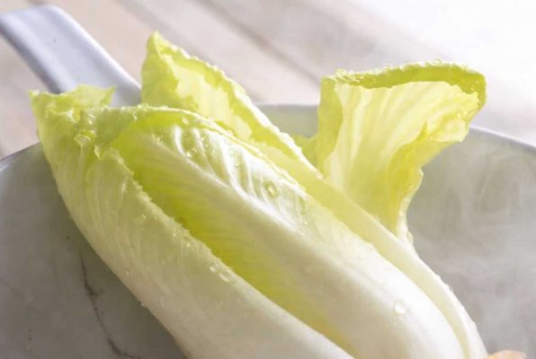 Une endive dans une assiette claire