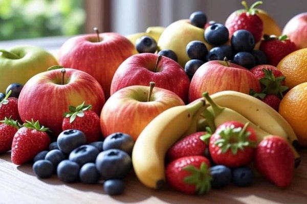 Divers fruits sur une table