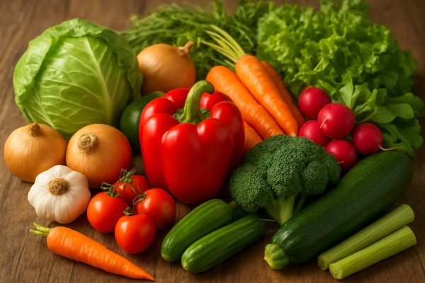 Collection de légumes variés