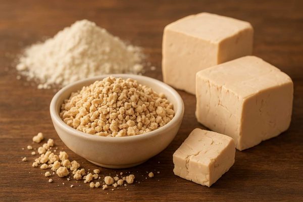 Levure boulangère en poudre et en cubes