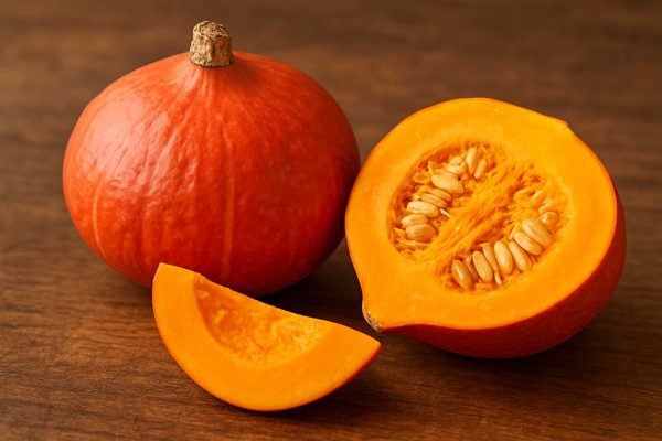 Un potimarron entier et un tranché