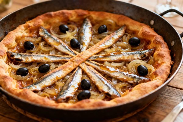 Pissaladière dans un plat