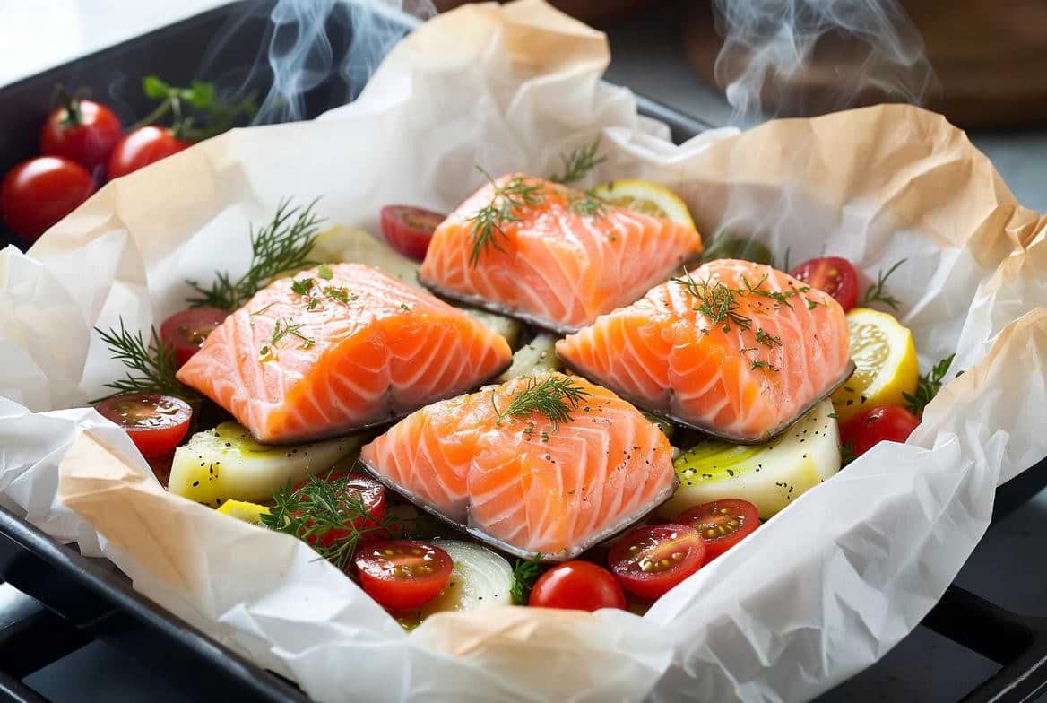 Saumon en papillote