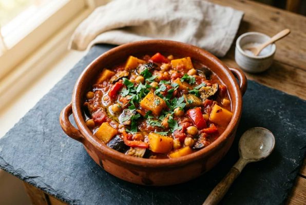 Cassolette d'alboronia avec son persil ciselé
