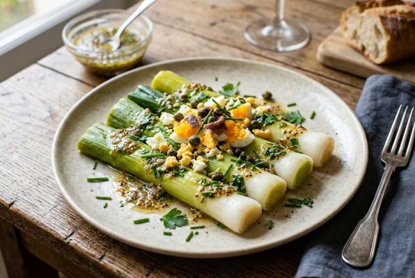 Poireaux vinaigrette gastronomique : recette raffinée & facile